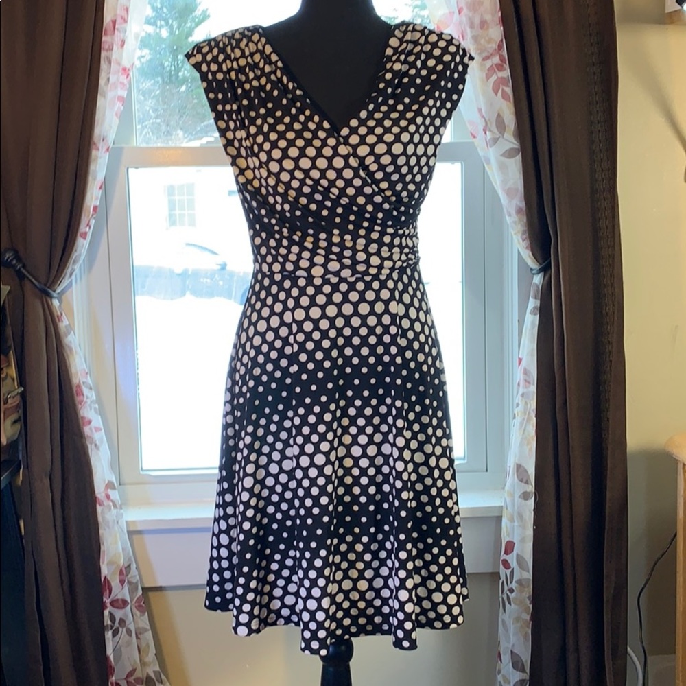 Polka dot swing dress